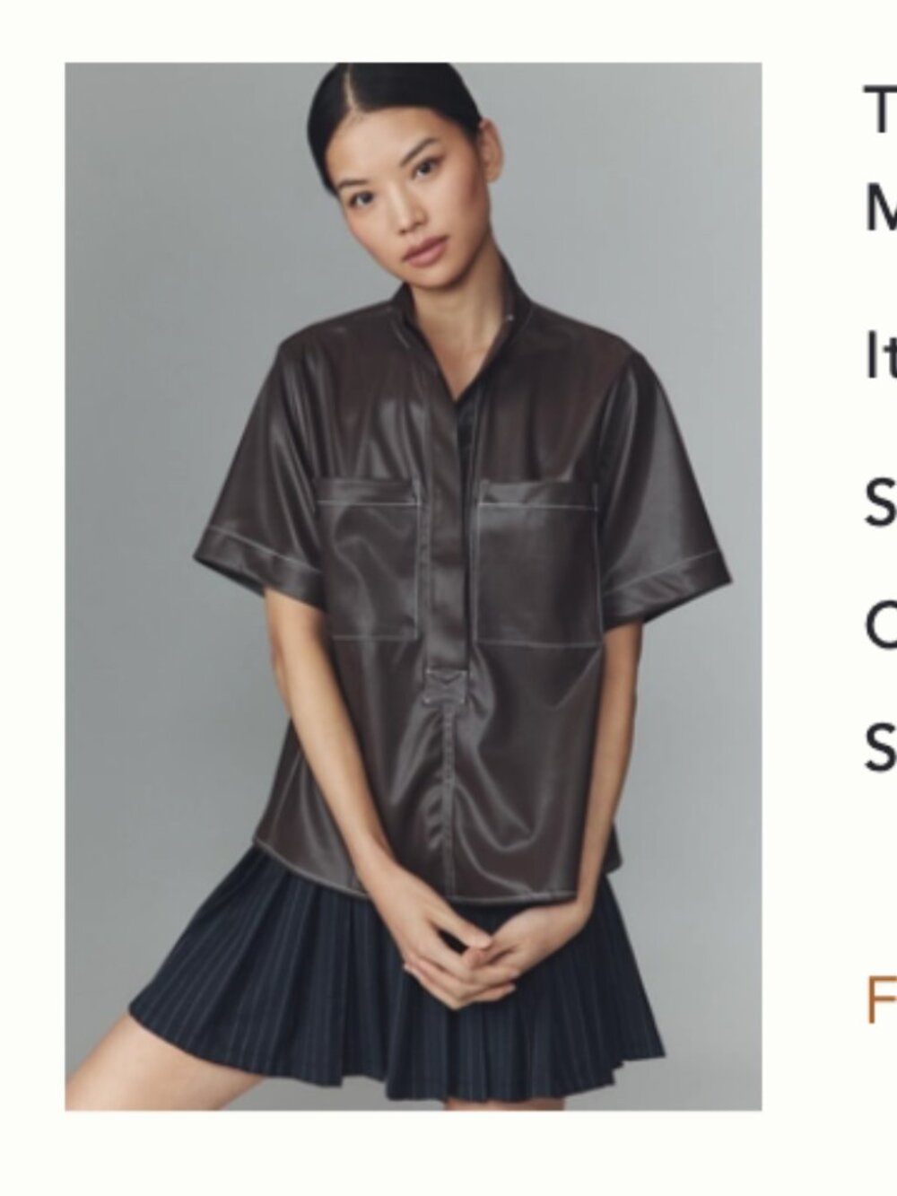 NWT Jeannie short-sleeve henley blouse by Maeve